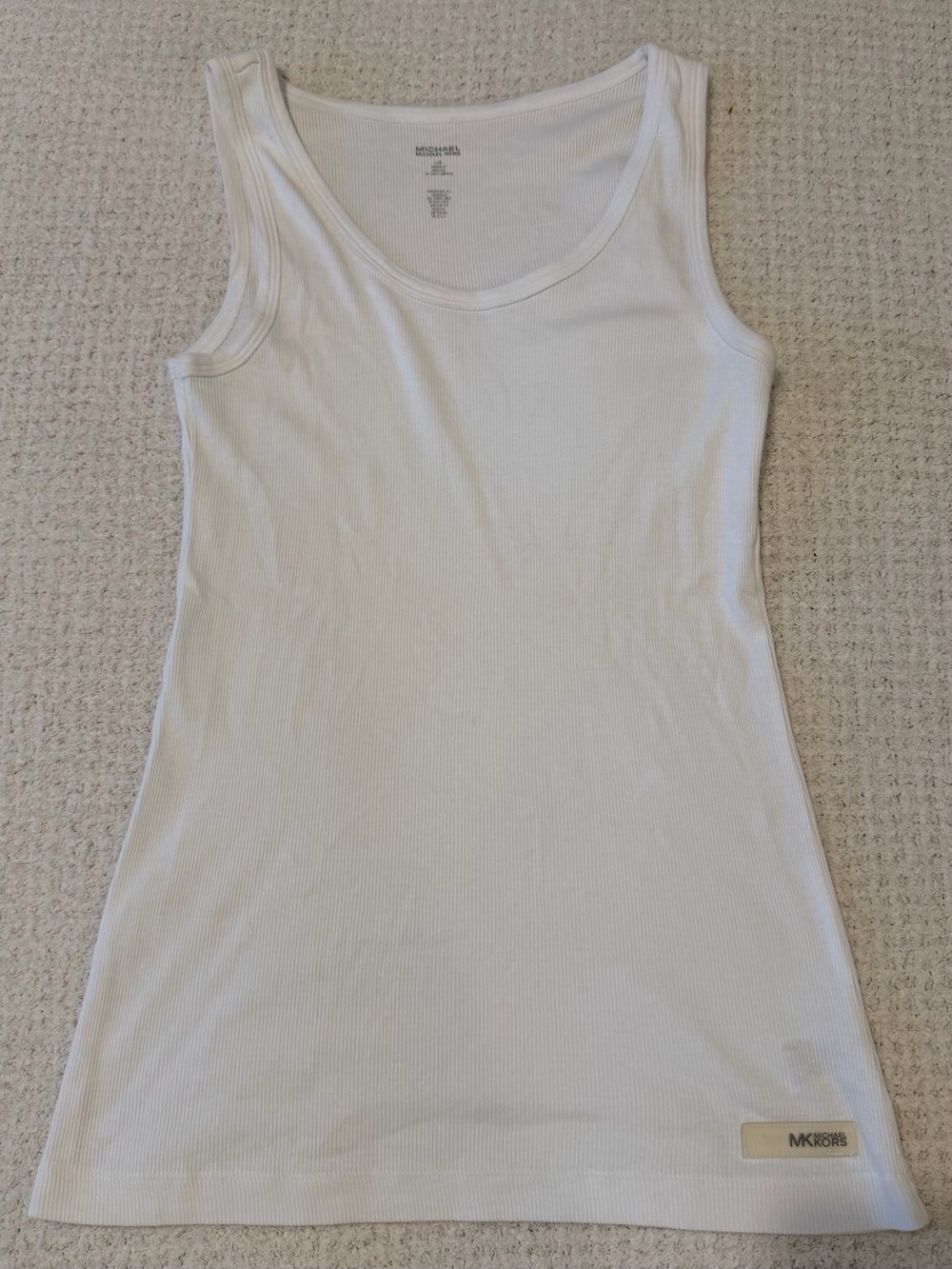 Michael Michael Kors Ribbed Tank Top White Size L